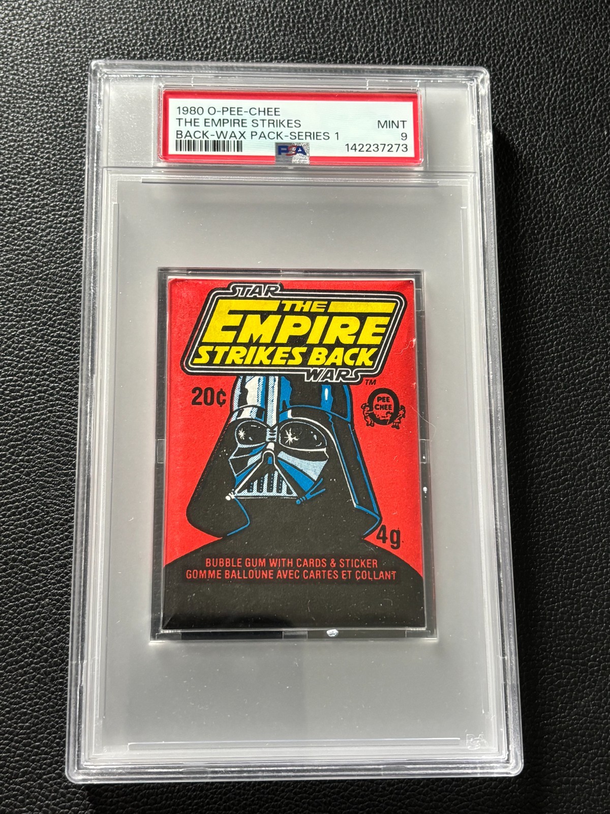 Star Wars Wax Pack PSA 9 Empire Strikes Back 1980 1st Series O-PEE-CHEE Vader Star Wars Wax Pack PSA 9 Empire Strikes Back 1980 1st Series O-PEE-CHEE Vader