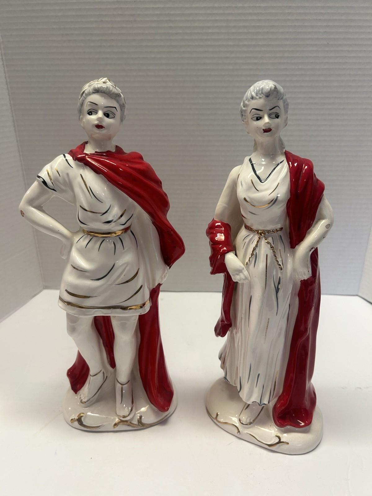 Vintage Rare Made In Japan Set Of Porcelain Figurines 12" Detailed Unique Vintage Rare Made In Japan Set Of Porcelain Figurines 12" Detailed Unique