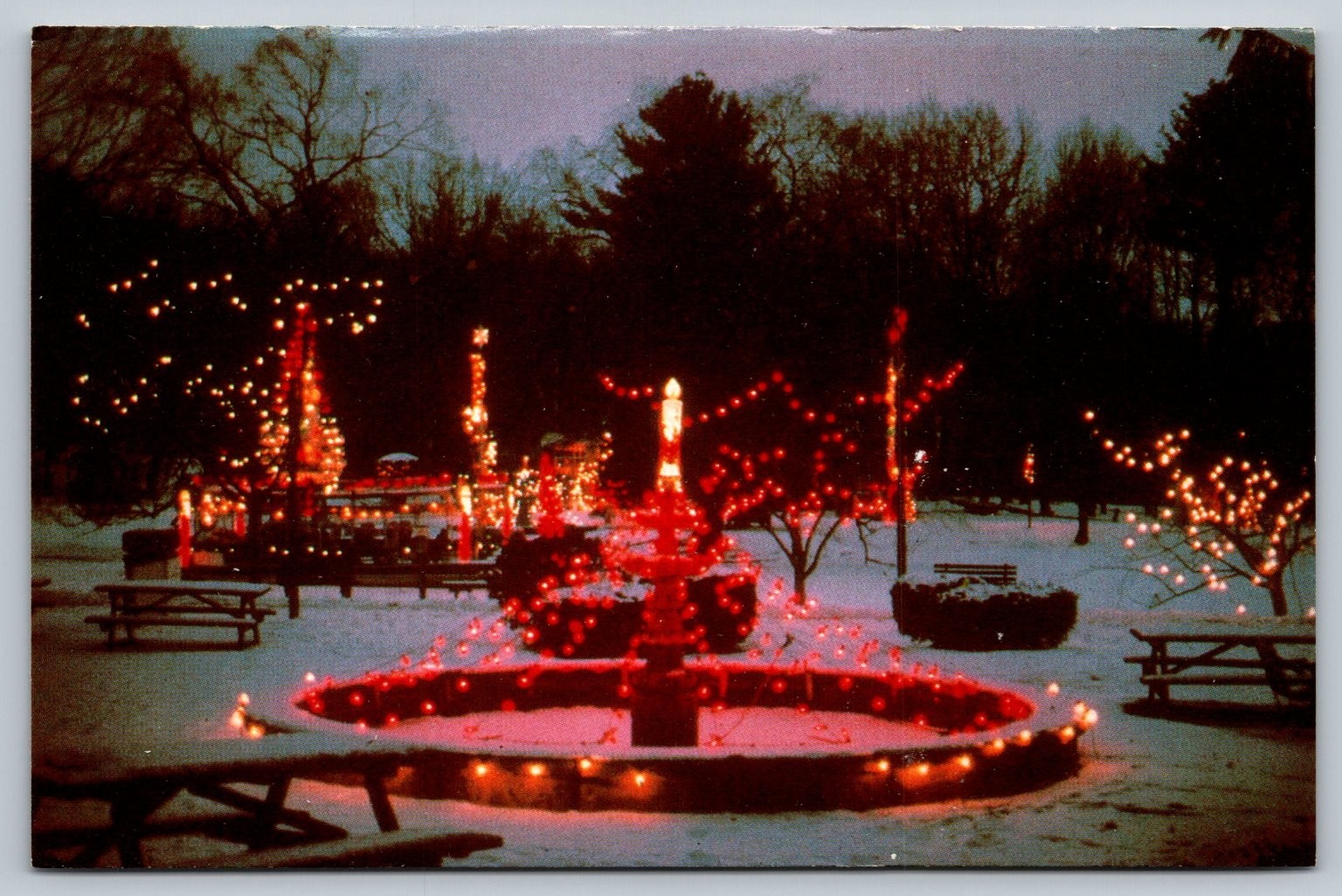 Christmas Lights Benson's Animal Park Hudson NH Vintage Postcard Christmas Lights Benson's Animal Park Hudson NH Vintage Postcard