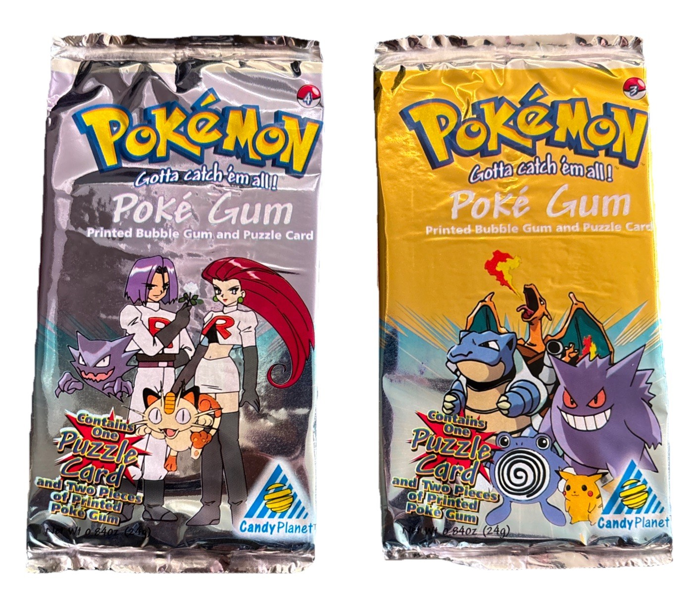 (2) Pokemon Candy Planet Pokegum Team Rocket NEW Sealed Packs 1999 New York Foil (2) Pokemon Candy Planet Pokegum Team Rocket NEW Sealed Packs 1999 New York Foil