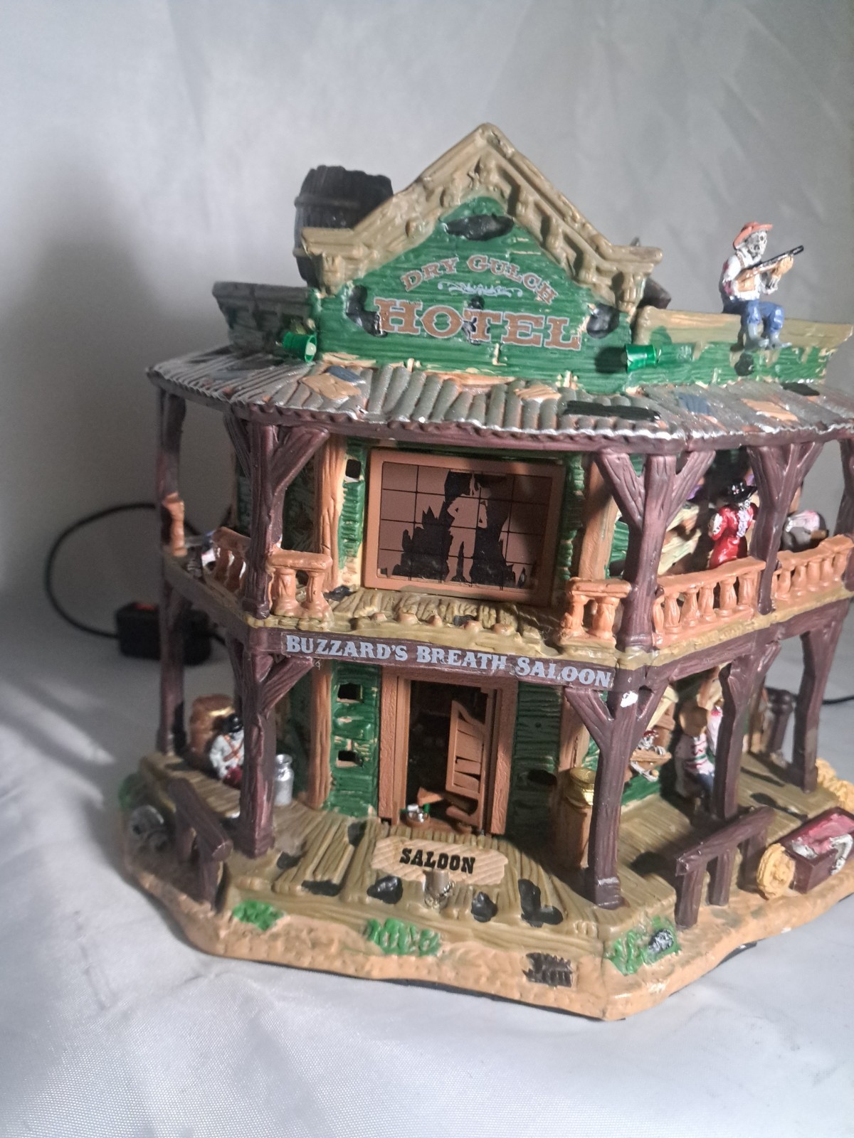 Lemax Dry Gulch Hotel Spooky Town 2007 Halloween Village Retired READ AS IS Lemax Dry Gulch Hotel Spooky Town 2007 Halloween Village Retired READ AS IS