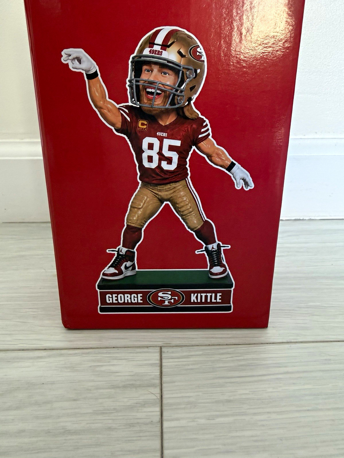 George Kittle San Francisco 49ers Bobblehead - 10 Year Club - 9/27/26 Game
