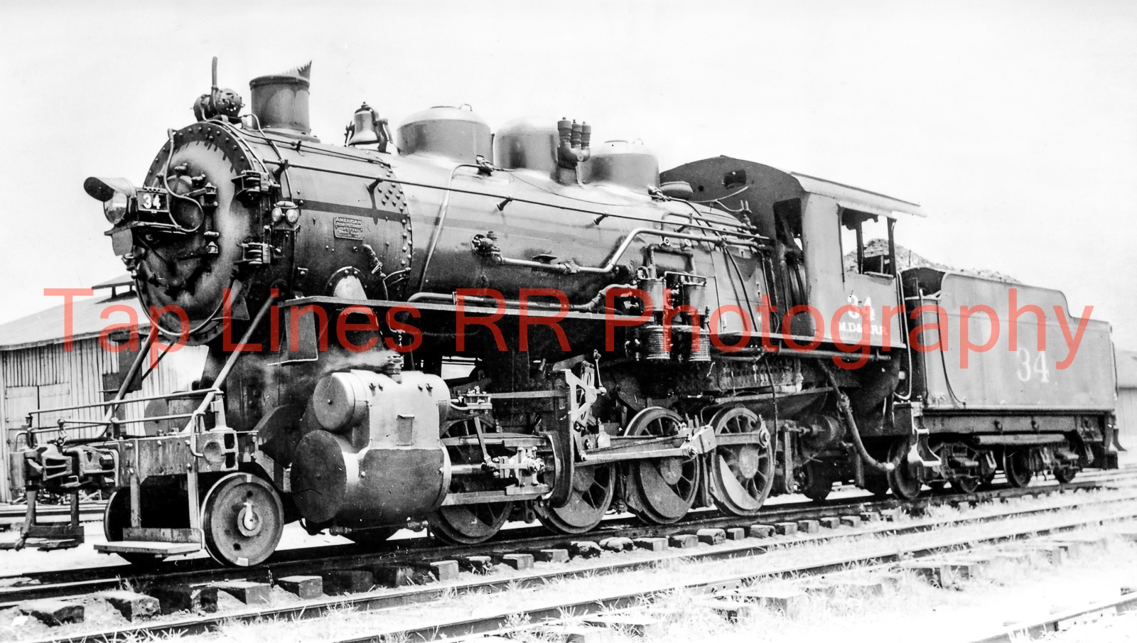Macon Dublin & Savannah #34 2-8-0 Macon GA between 1938 to 1944 NEW 5X8 PHOTO