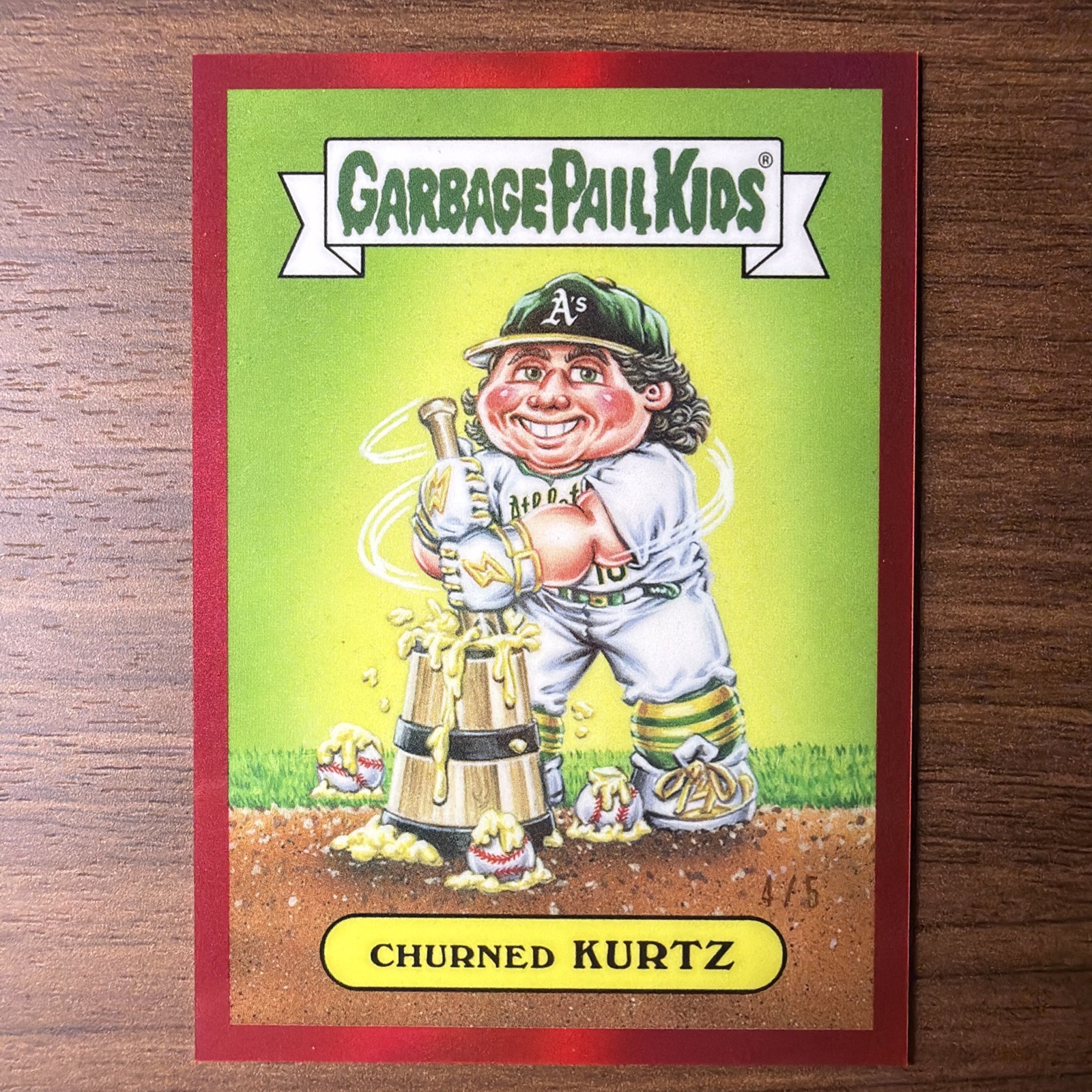 2026 Bowman Chrome Baseball Garbage Pail Kids Nick Kurtz Churned Kurtz RED /5