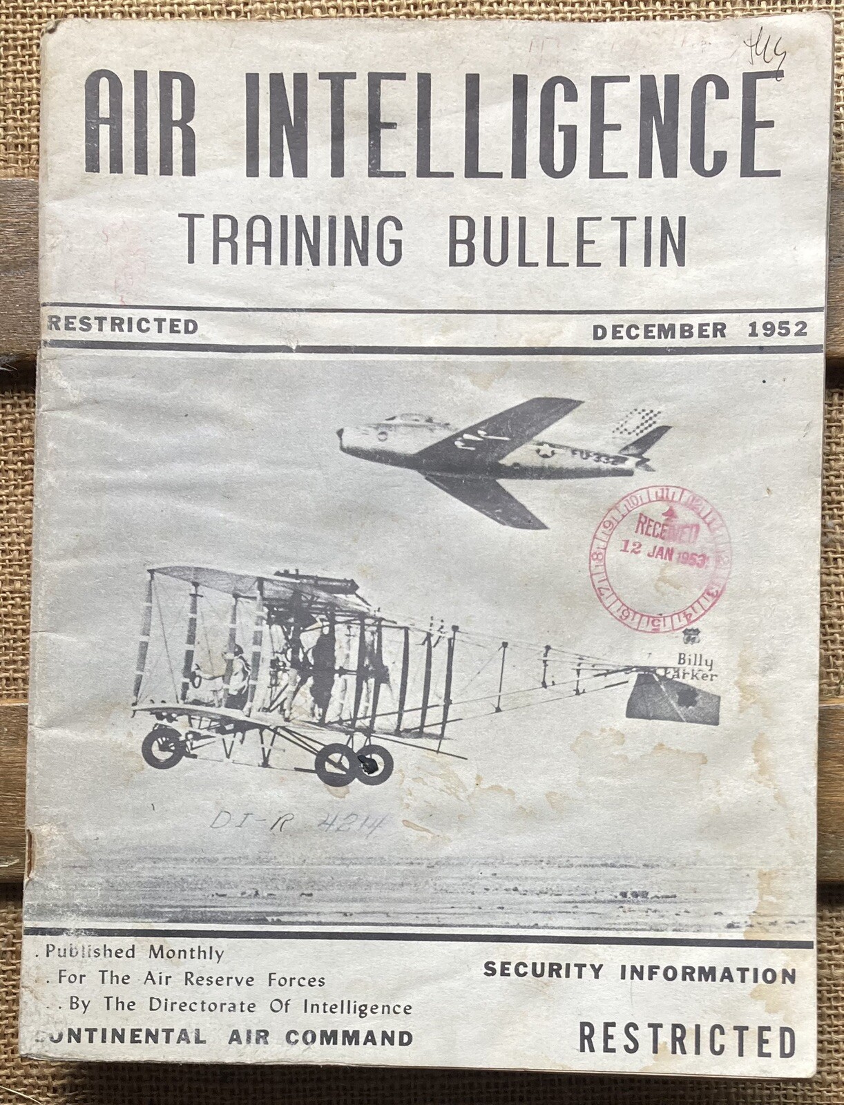 1952 AIR FORCE Air Intelligence Training Bulletin VINTAGE