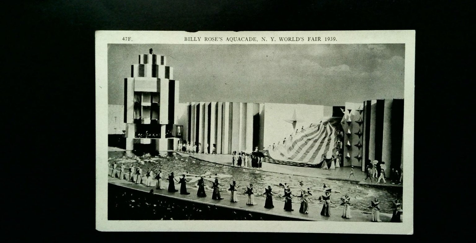 Vintage 1939 Billy Rose's Aquacade NY World's Fair Postcard Litho Vintage 1939 Billy Rose's Aquacade NY World's Fair Postcard Litho