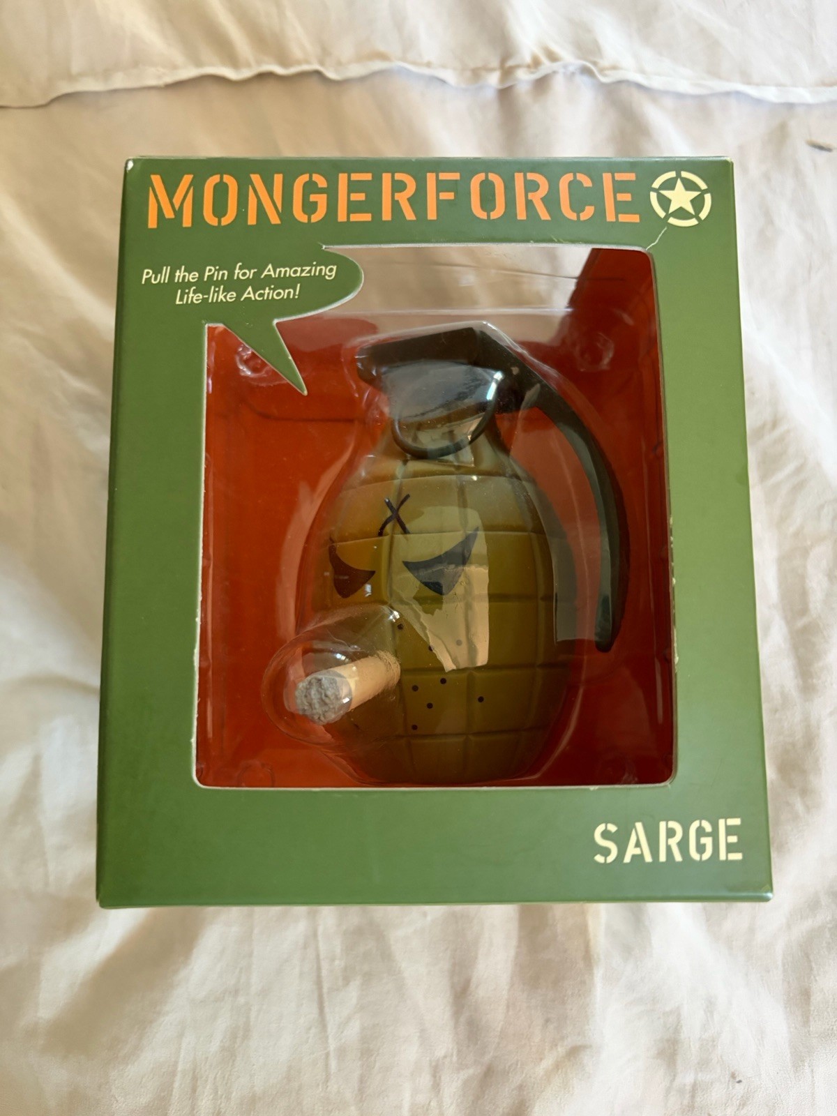 Kidrobot Mongerforce Sarge Vinyl Figure Grenade Green frank kozik sarge