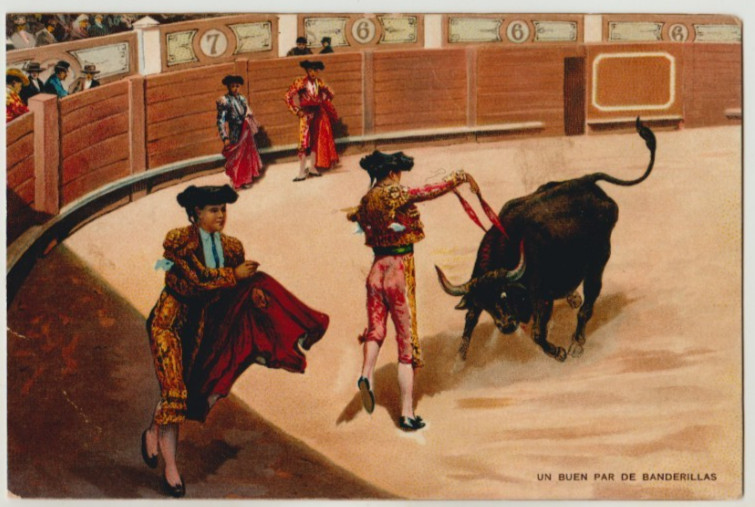 Cuban postcard " Un Buen De Banderillas, Cuba. " 1911 Cuban postcard " Un Buen De Banderillas, Cuba. " 1911