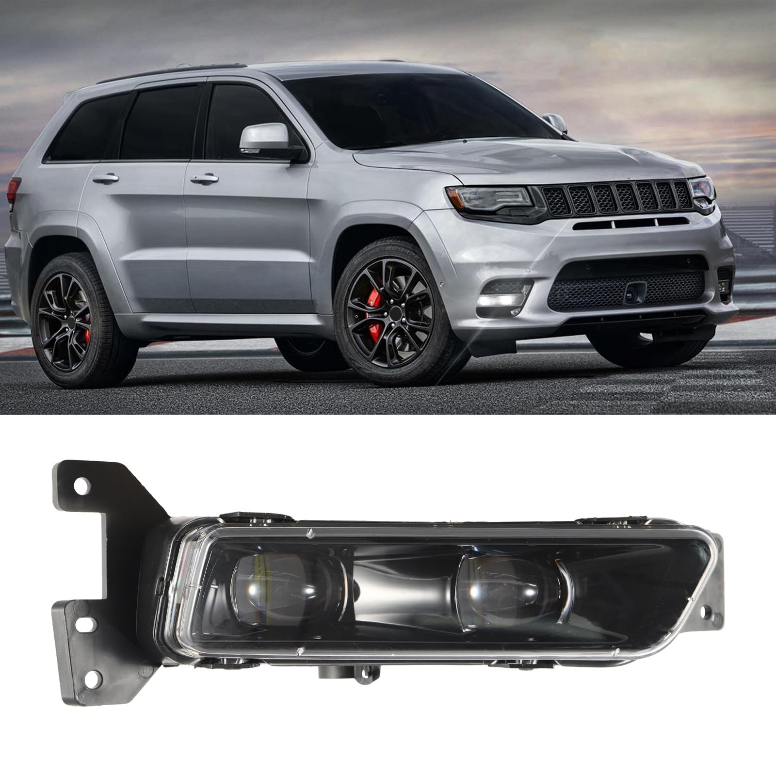 GearUp Right Passenger Side LED Fog Light for Jeep Grand Cherokee 2017-2022 GearUp Right Passenger Side LED Fog Light for Jeep Grand Cherokee 2017-2022