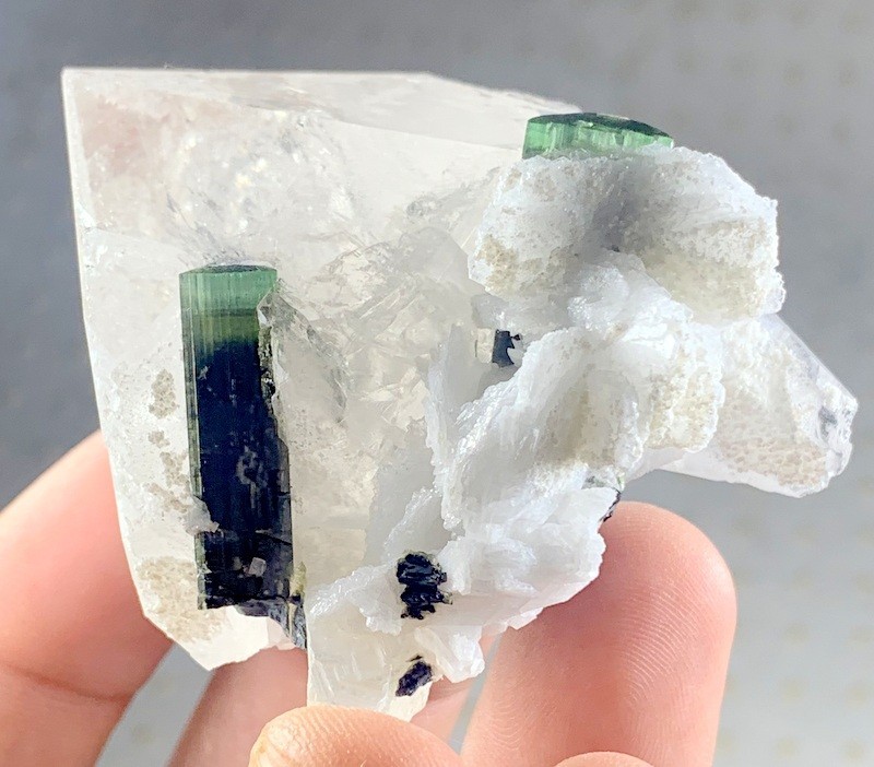 560 Carats green Cap Tourmaline with quartz Specimen from Skardu Pakistan