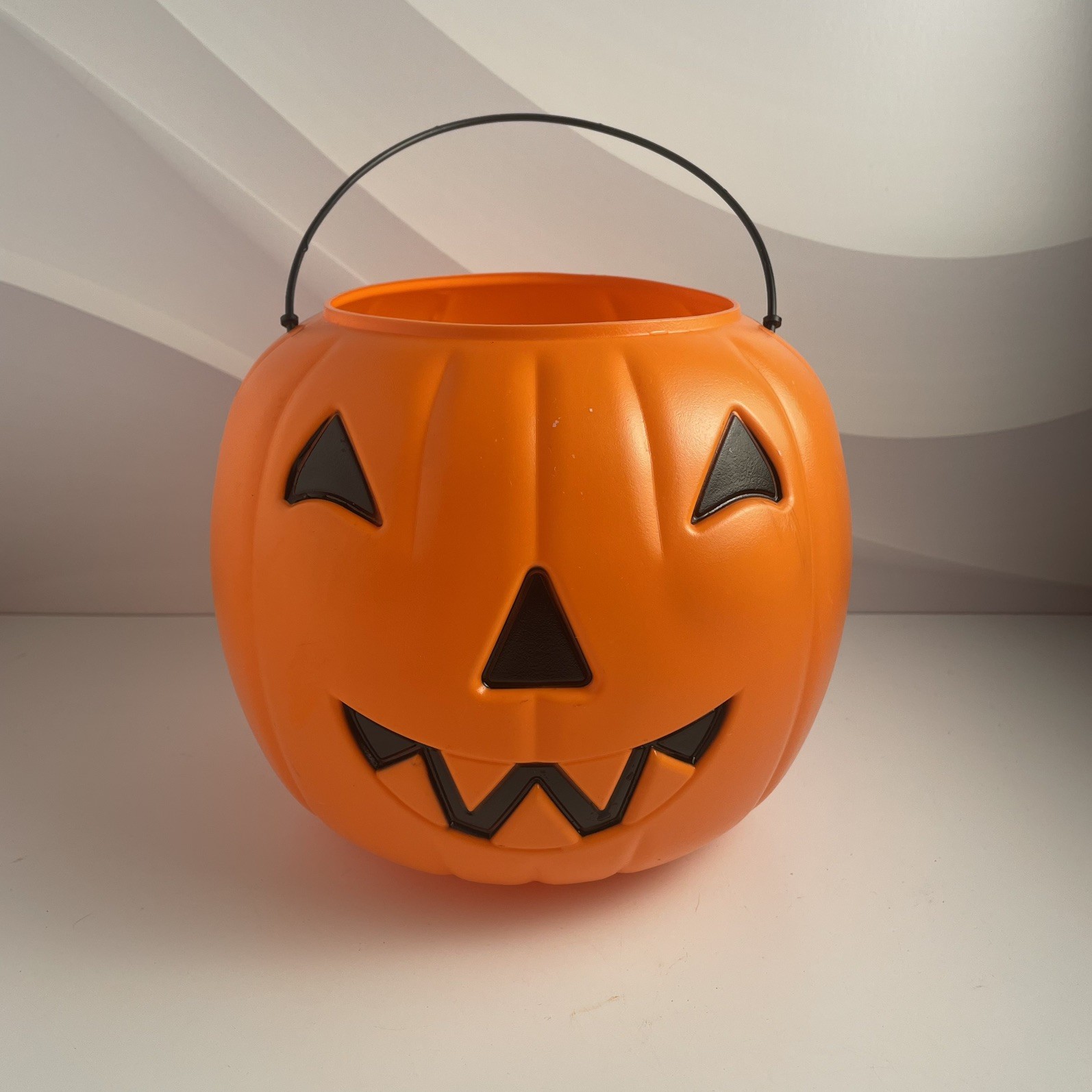 Vintage General Foam Plastics Jack-O-Lantern Pumpkin Blow Mold Candy Bucket Pail Vintage General Foam Plastics Jack-O-Lantern Pumpkin Blow Mold Candy Bucket Pail