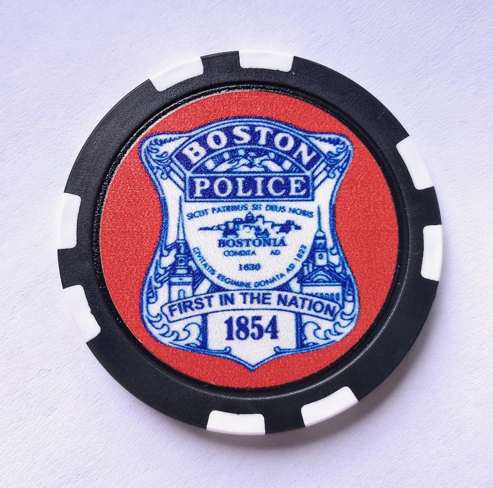 Boston Massachusetts Police Poker Chip - Red Sox - (Golf Marker Coin) FREE USPS Boston Massachusetts Police Poker Chip - Red Sox - (Golf Marker Coin) FREE USPS