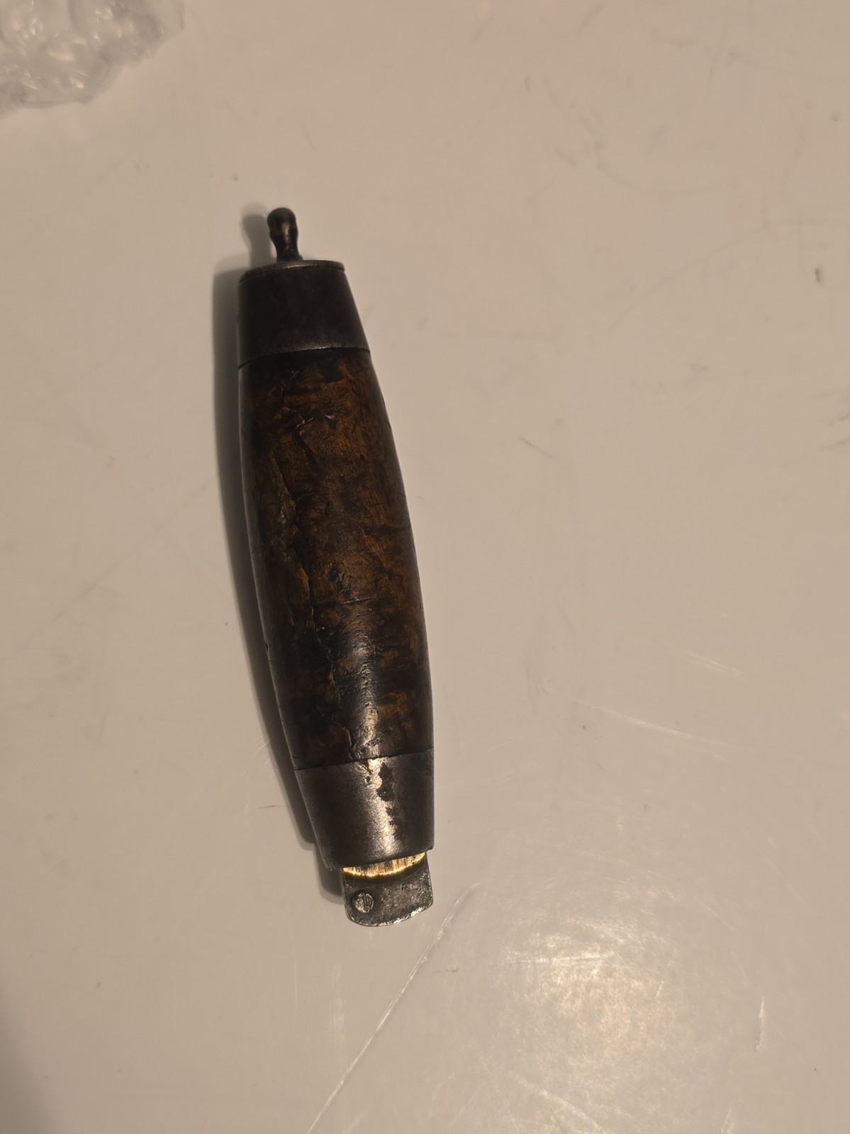 Antique Johan Engstrom Eskilstuna Swedish Burl Barrel Knife 1882 Working