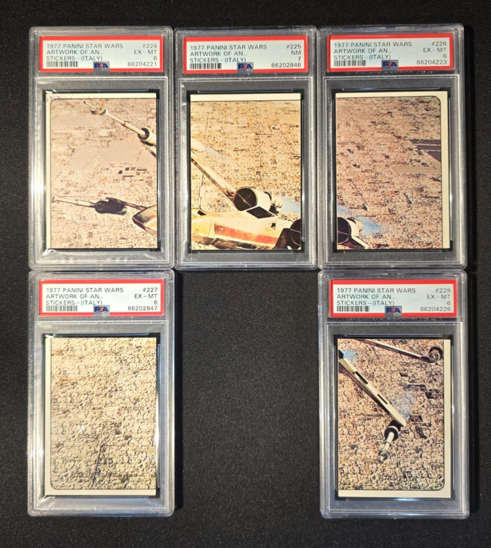 LOW POP 1 RARE 1977 PANINI STAR WARS ARTWORK OF AN X WING PSA 6&7 LOW POP 1 RARE 1977 PANINI STAR WARS ARTWORK OF AN X WING PSA 6&7