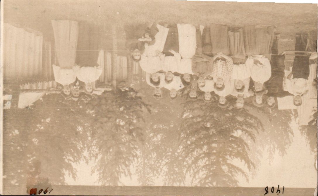 RPPC Tent Camp Employees Group Photo, Pine Forest - Real Photo Postcard 1908 RPPC Tent Camp Employees Group Photo, Pine Forest - Real Photo Postcard 1908