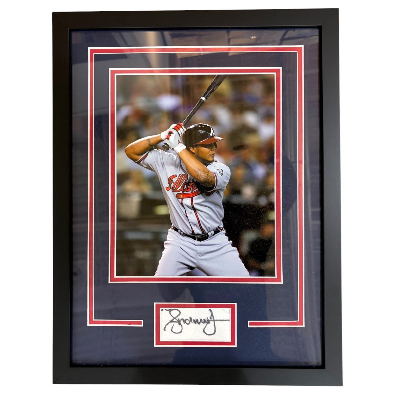 Andruw Jones Autographed Atlanta Braves "Signature Series" Frame Andruw Jones Autographed Atlanta Braves "Signature Series" Frame