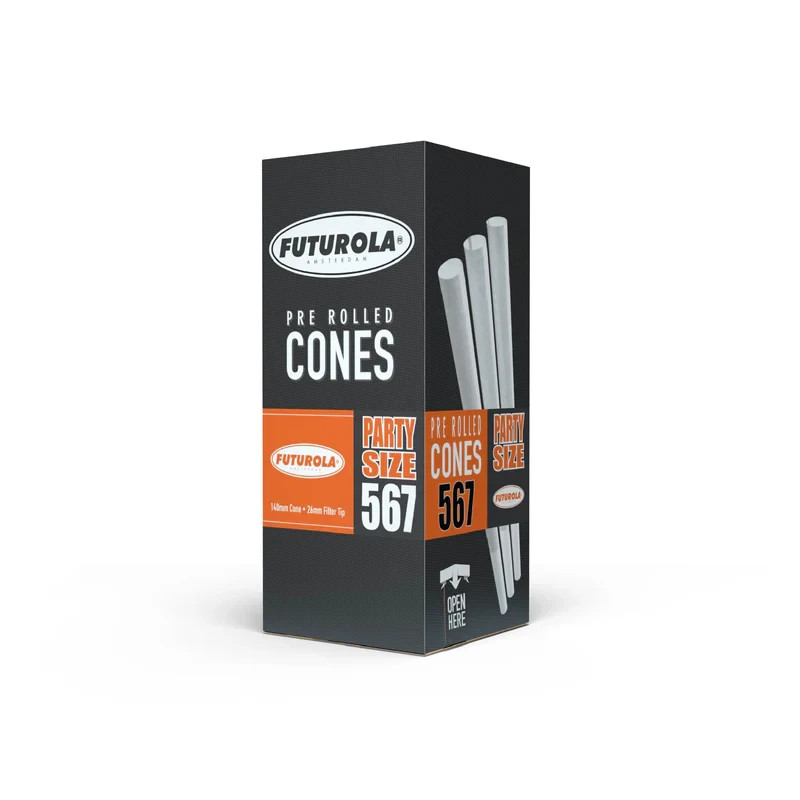 Futurola Party Size White Cones 140/26 Filter Tip Futurola Party Size White Cones 140/26 Filter Tip