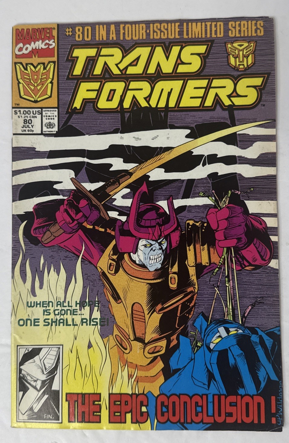 Transformers #80 Direct Final Issue Marvel Comics 1991 Transformers #80 Direct Final Issue Marvel Comics 1991