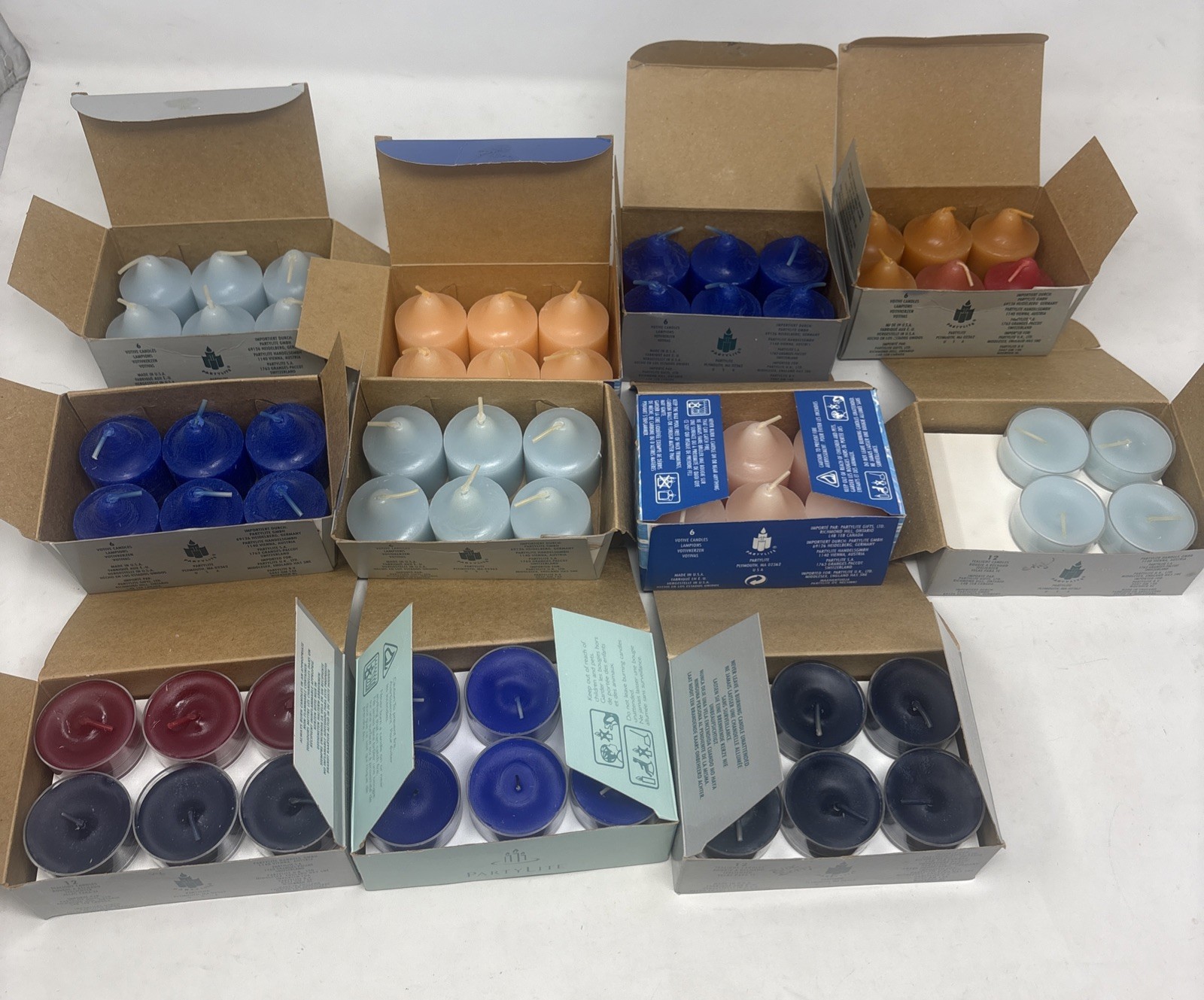 PartyLite Votive Tea Light Candles lot of 88 Total Various Scents Some Retired