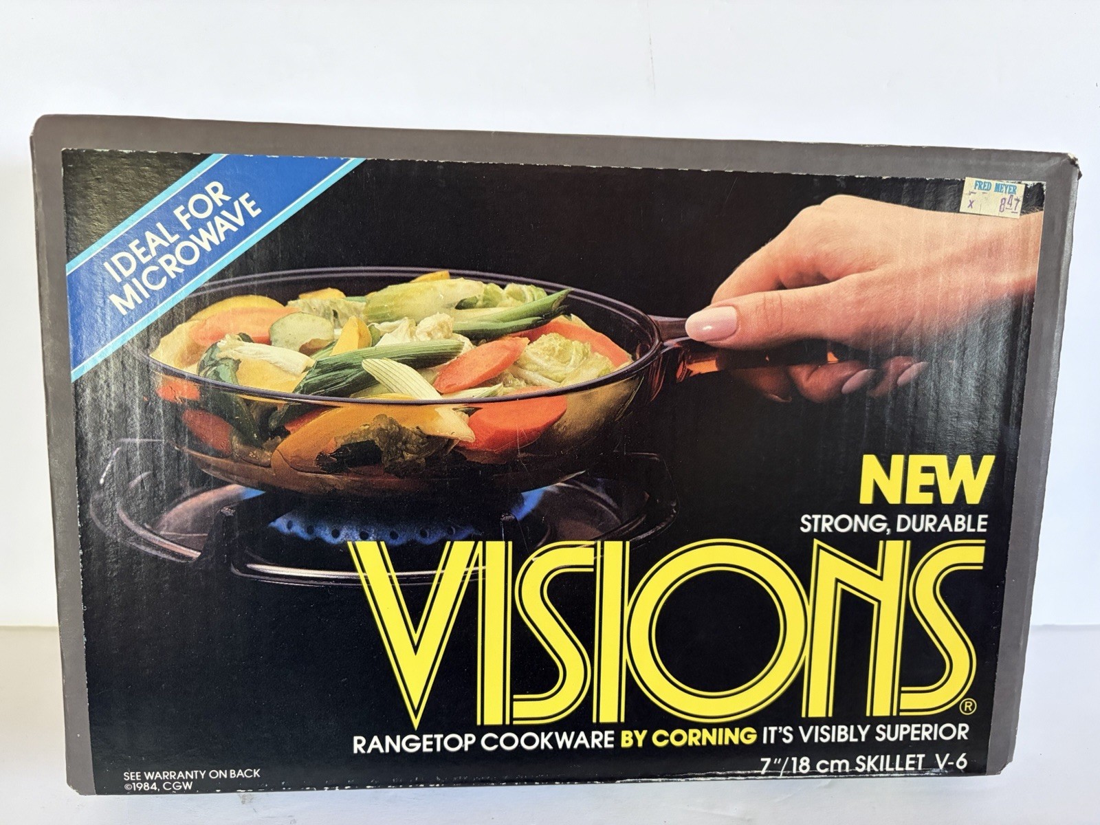 Vintage Visions Corning Skillet 7" Range Top Microwave Cookware V-6 NEW NOS 1984 Vintage Visions Corning Skillet 7" Range Top Microwave Cookware V-6 NEW NOS 1984