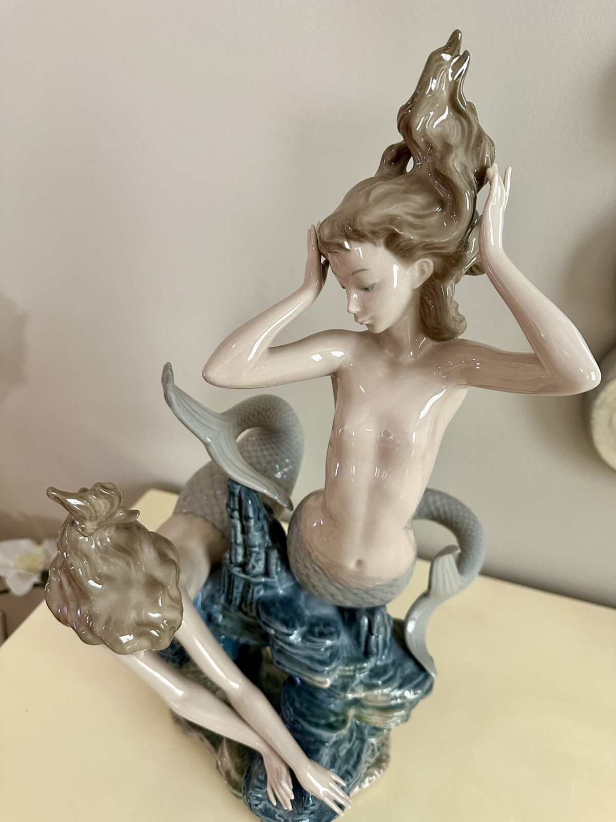 1978 LIADRO MERMAIDS PLAYING, PORCELAIN 16 1/2 " FIGURINE 01001349 1978 LIADRO MERMAIDS PLAYING, PORCELAIN 16 1/2 " FIGURINE 01001349