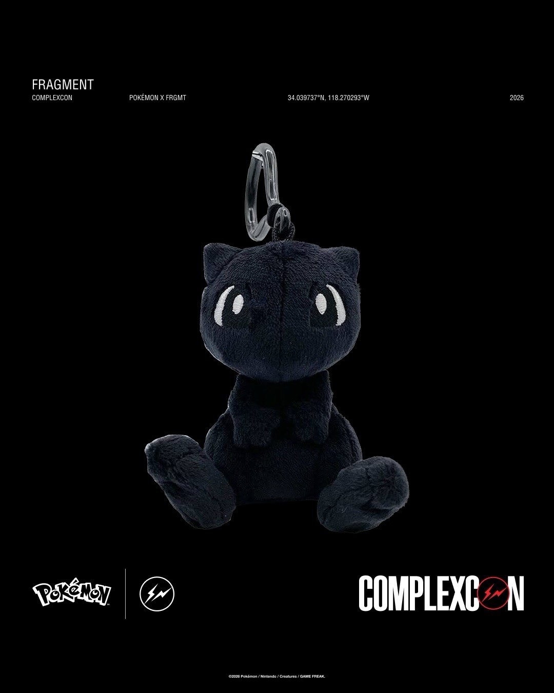 Fragment x Pokemon Mew Plush Key Chain Complexcon 2026 Exclusive Fragment x Pokemon Mew Plush Key Chain Complexcon 2026 Exclusive