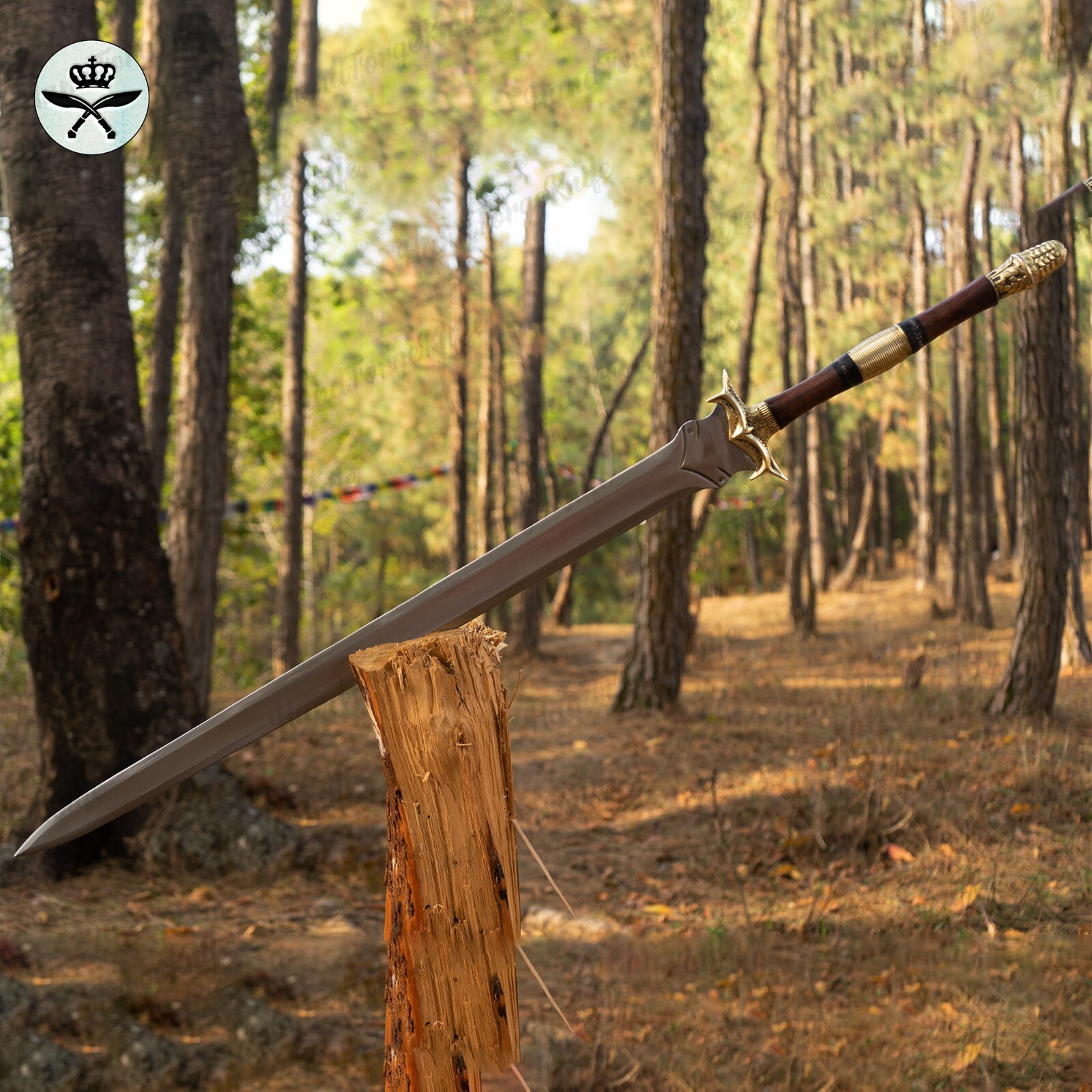 33-Inch Hand-Forged Viking Sword: Full Tang Handmade Spear. 33-Inch Hand-Forged Viking Sword: Full Tang Handmade Spear.