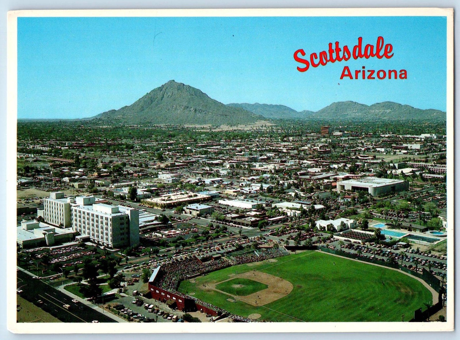 c1960 Scottsdale Arizona AZ Postcard Western Town Horses Still Have Right-Of-Way c1960 Scottsdale Arizona AZ Postcard Western Town Horses Still Have Right-Of-Way