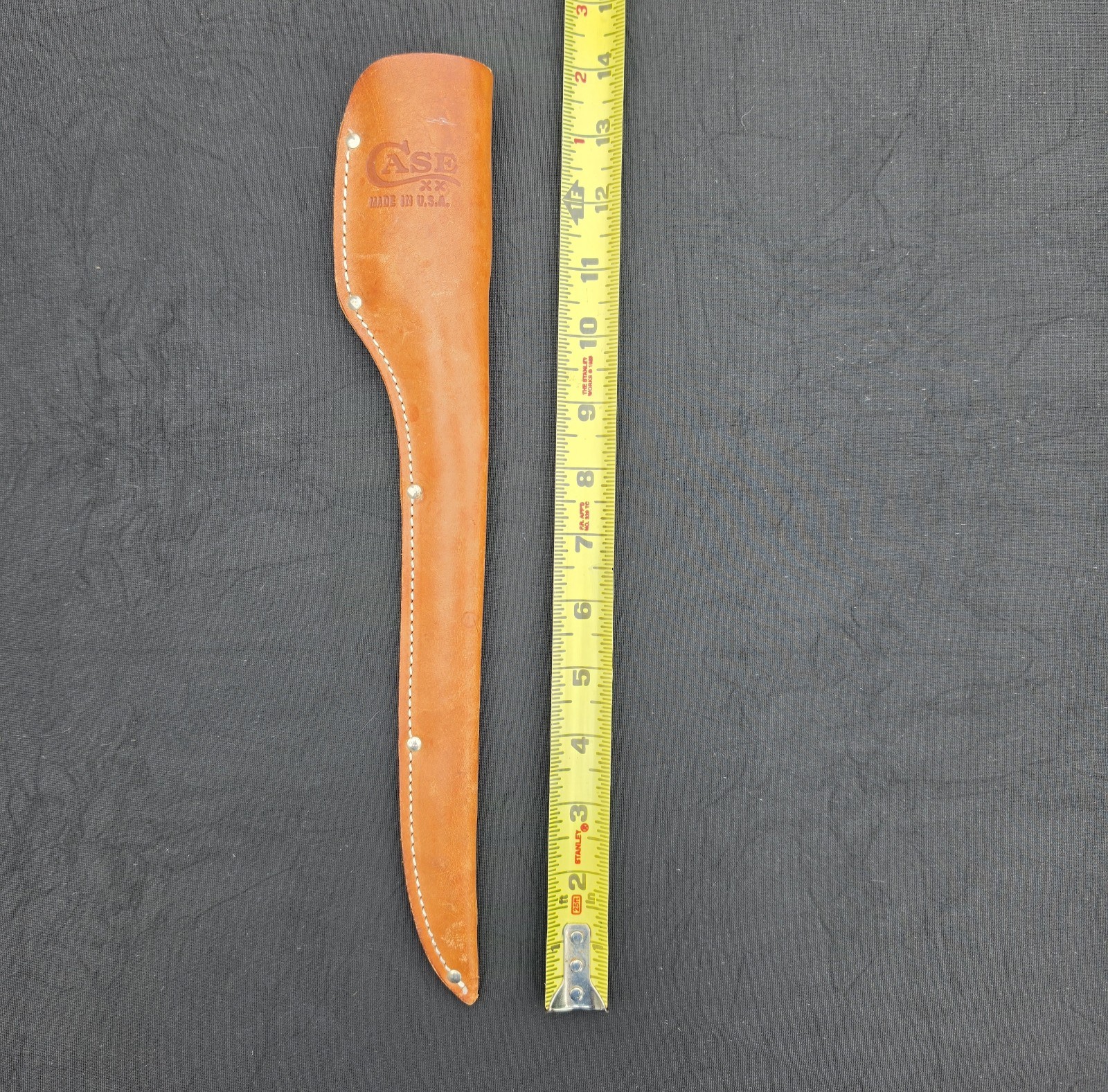 Vintage-60's/70's CASE XX Leather Sheath for Fillet Knife Made In USA- 14" Long