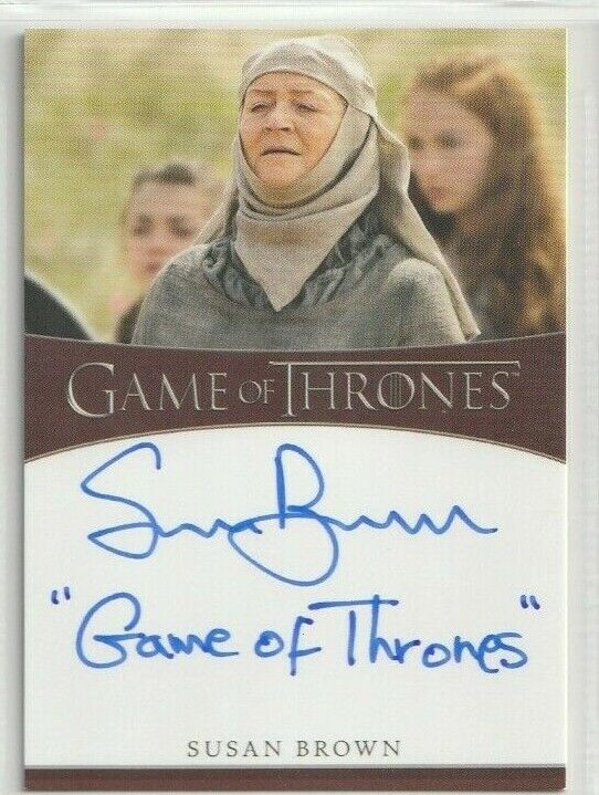 GAME OF THRONES Season 8 Inscription Autograph Card SUSAN BROWN SeptaMordane GoT