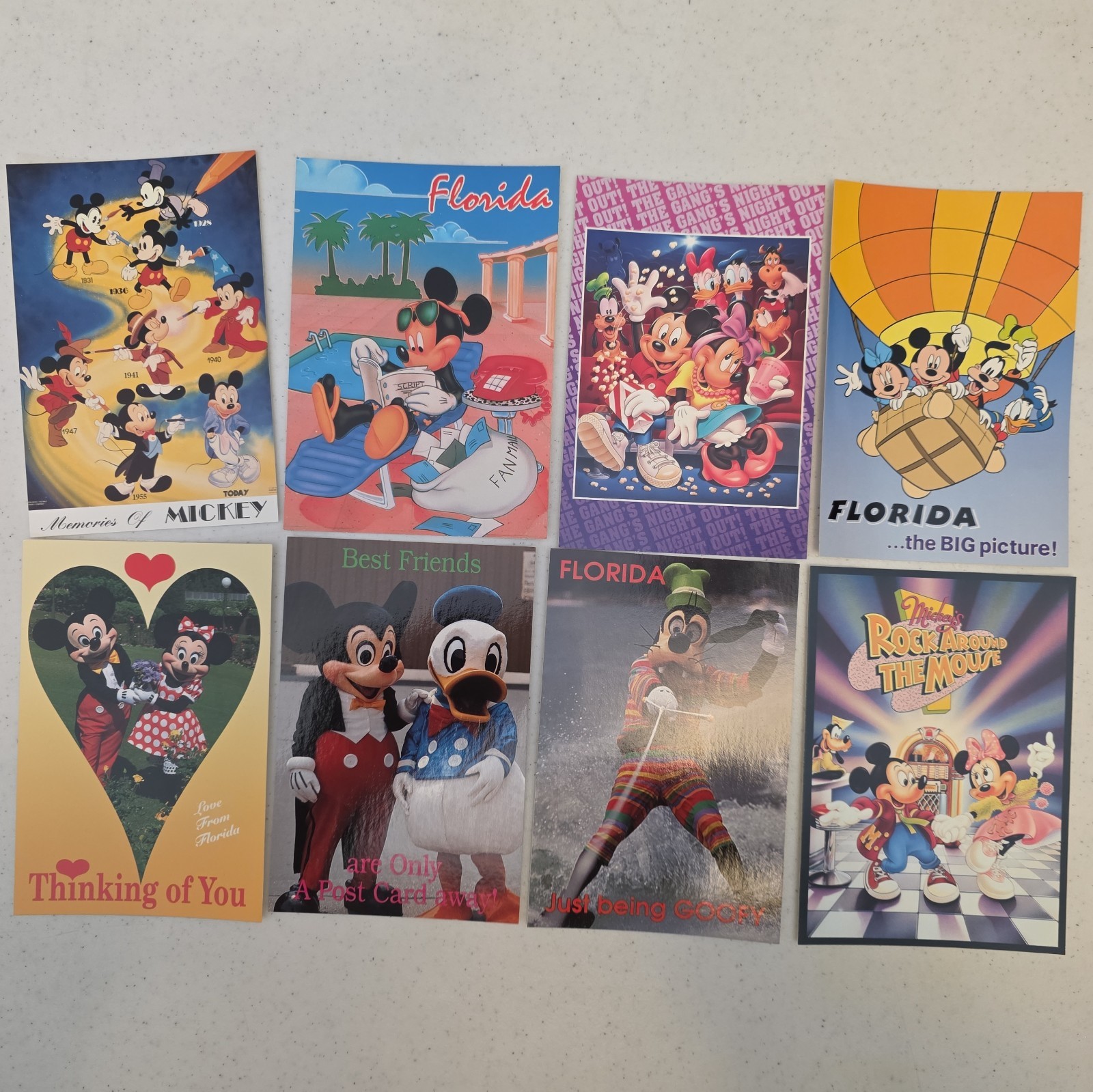 8 Vintage Disney Florida Postcards Lot Rock Around Mouse Goofy NOS 80s 90s 8 Vintage Disney Florida Postcards Lot Rock Around Mouse Goofy NOS 80s 90s