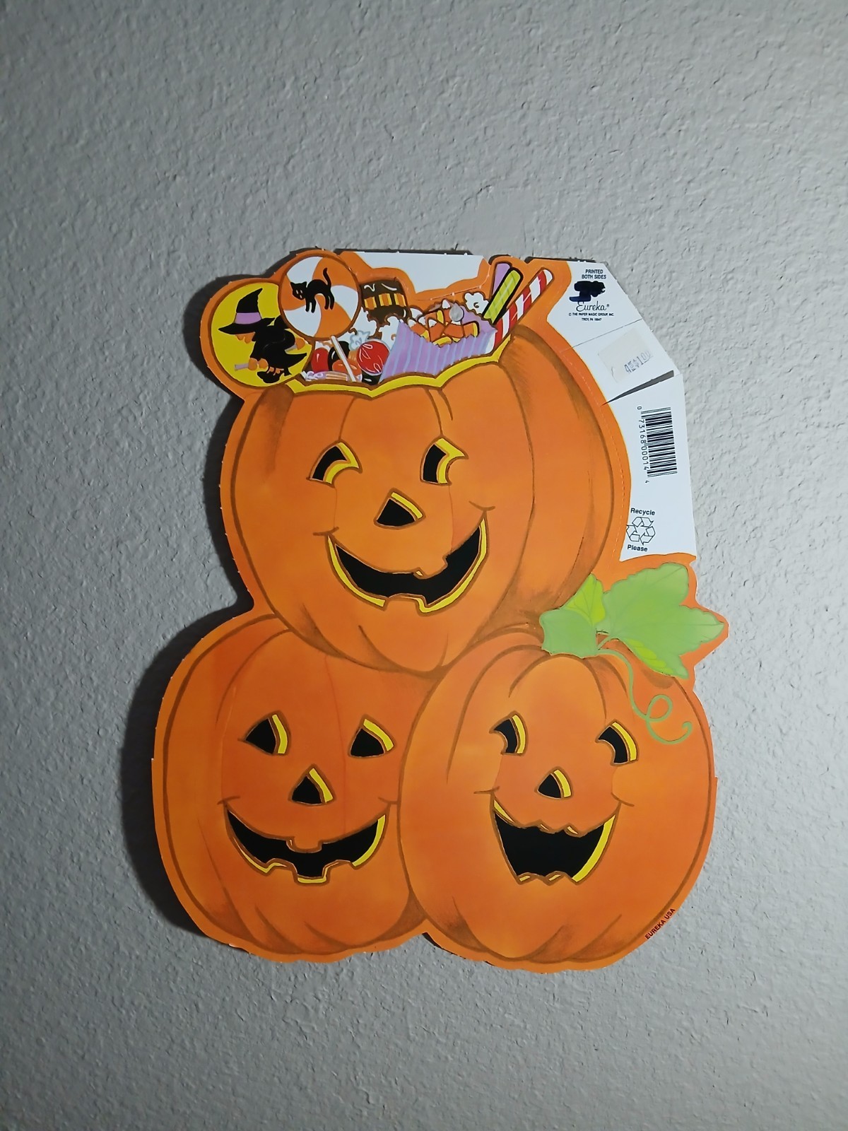 Vintage 13 X 10 Halloween Eureka Trick or Treat Pumpkins Cut Out NEW Vintage 13 X 10 Halloween Eureka Trick or Treat Pumpkins Cut Out NEW