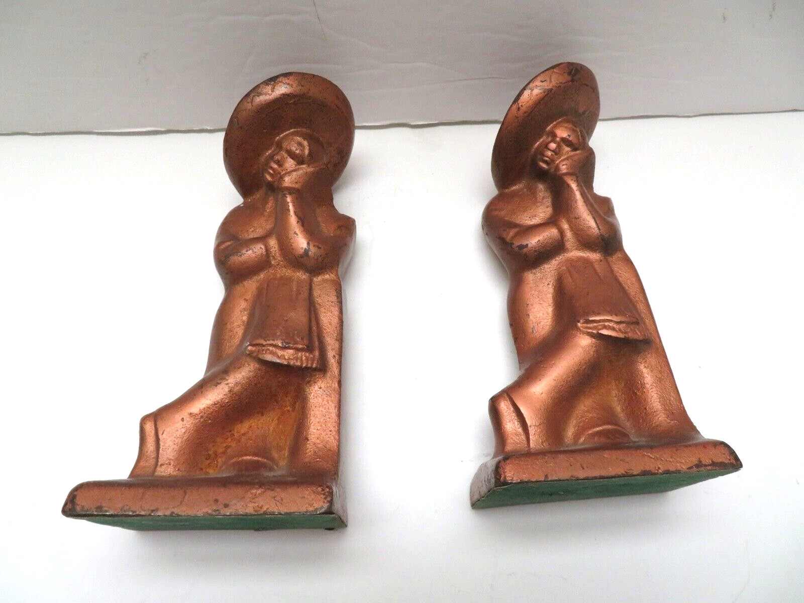 Hubley Cast Iron Circa 1930 "Lazy Pedro" USA 493 Book Ends