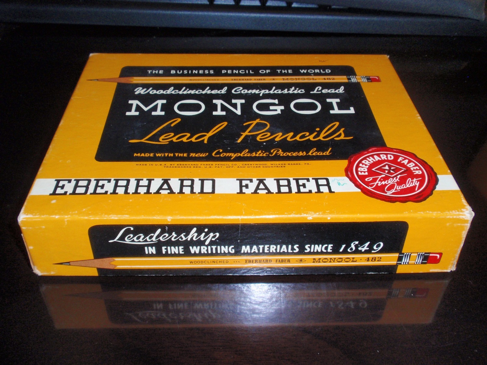 Vintage Eberhard Faber - 3 Dozen Woodclinched Mongol 482 Pencils in Original Box Vintage Eberhard Faber - 3 Dozen Woodclinched Mongol 482 Pencils in Original Box
