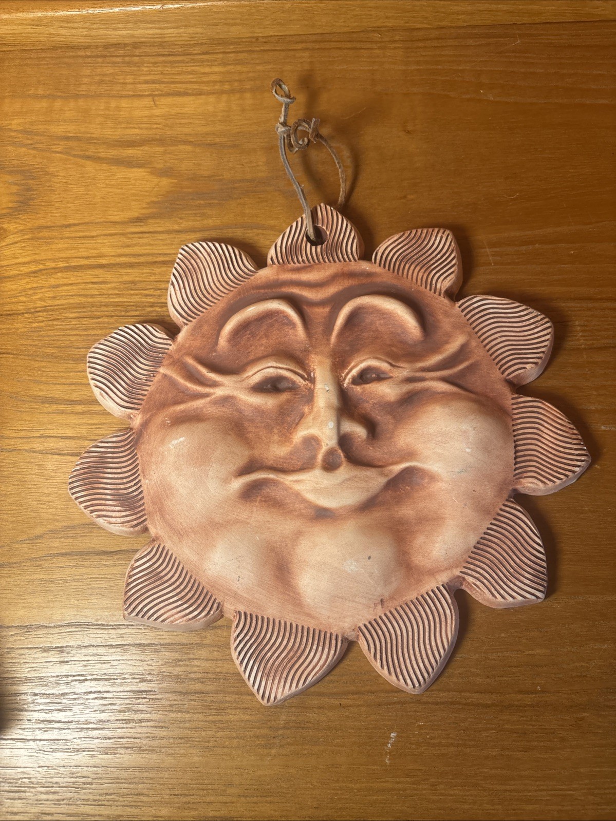 Vintage Clay Sun Sculpture Handcrafted 10”x10” Vintage Clay Sun Sculpture Handcrafted 10”x10”