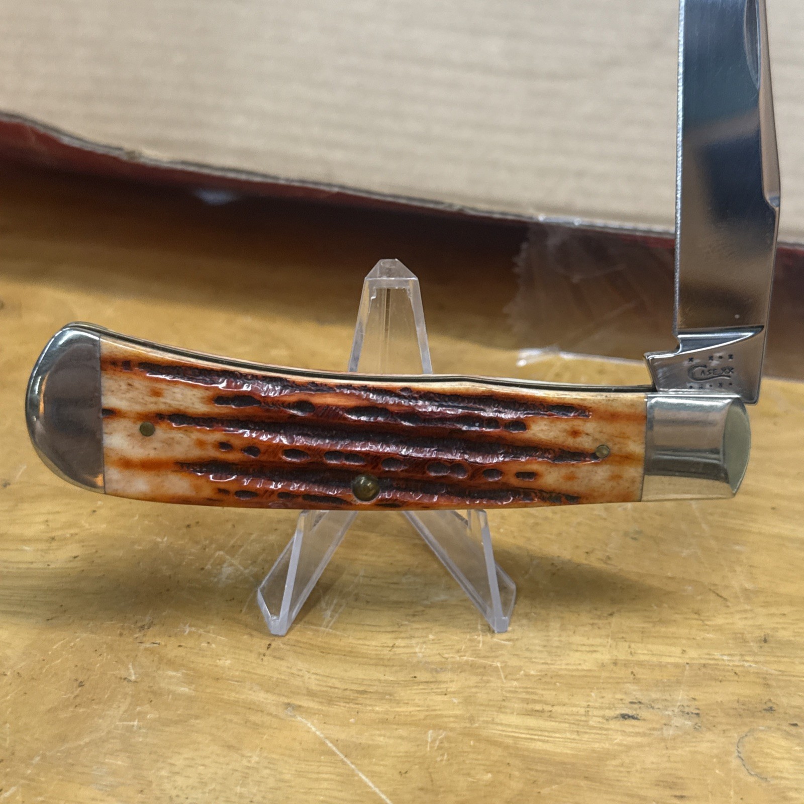 Case XX Backpocket Knife 2011 NICE Deep Canyon Jigged Chestnut Bone AAA+[ Case XX Backpocket Knife 2011 NICE Deep Canyon Jigged Chestnut Bone AAA+[