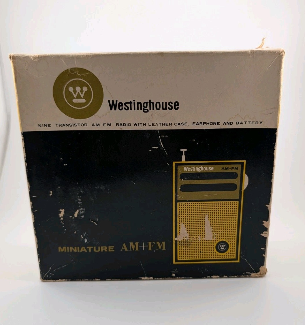 Vintage Westinghouse H908PN9GP AM FM 9 Transistor Radio Box Tested Working Rare Vintage Westinghouse H908PN9GP AM FM 9 Transistor Radio Box Tested Working Rare
