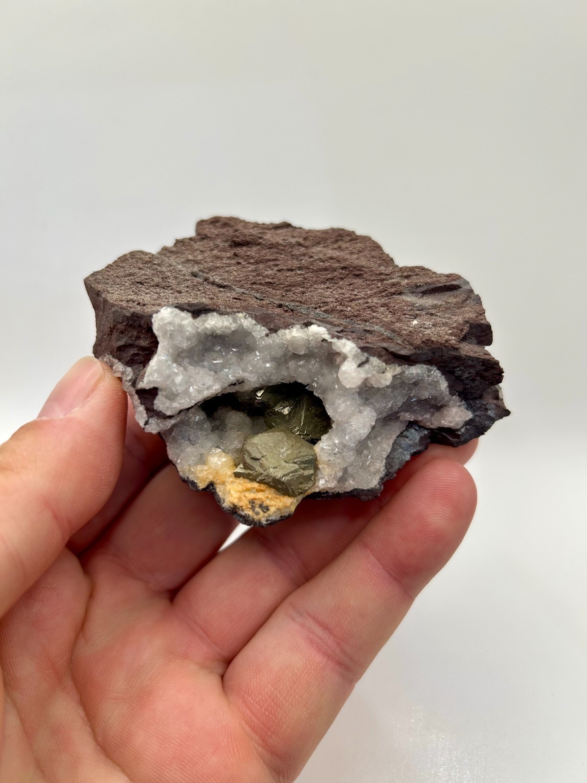 Old Rare Superb Pyrite & Calcite, N'Chwaning Mine, Northern Cape, South Africa Old Rare Superb Pyrite & Calcite, N'Chwaning Mine, Northern Cape, South Africa