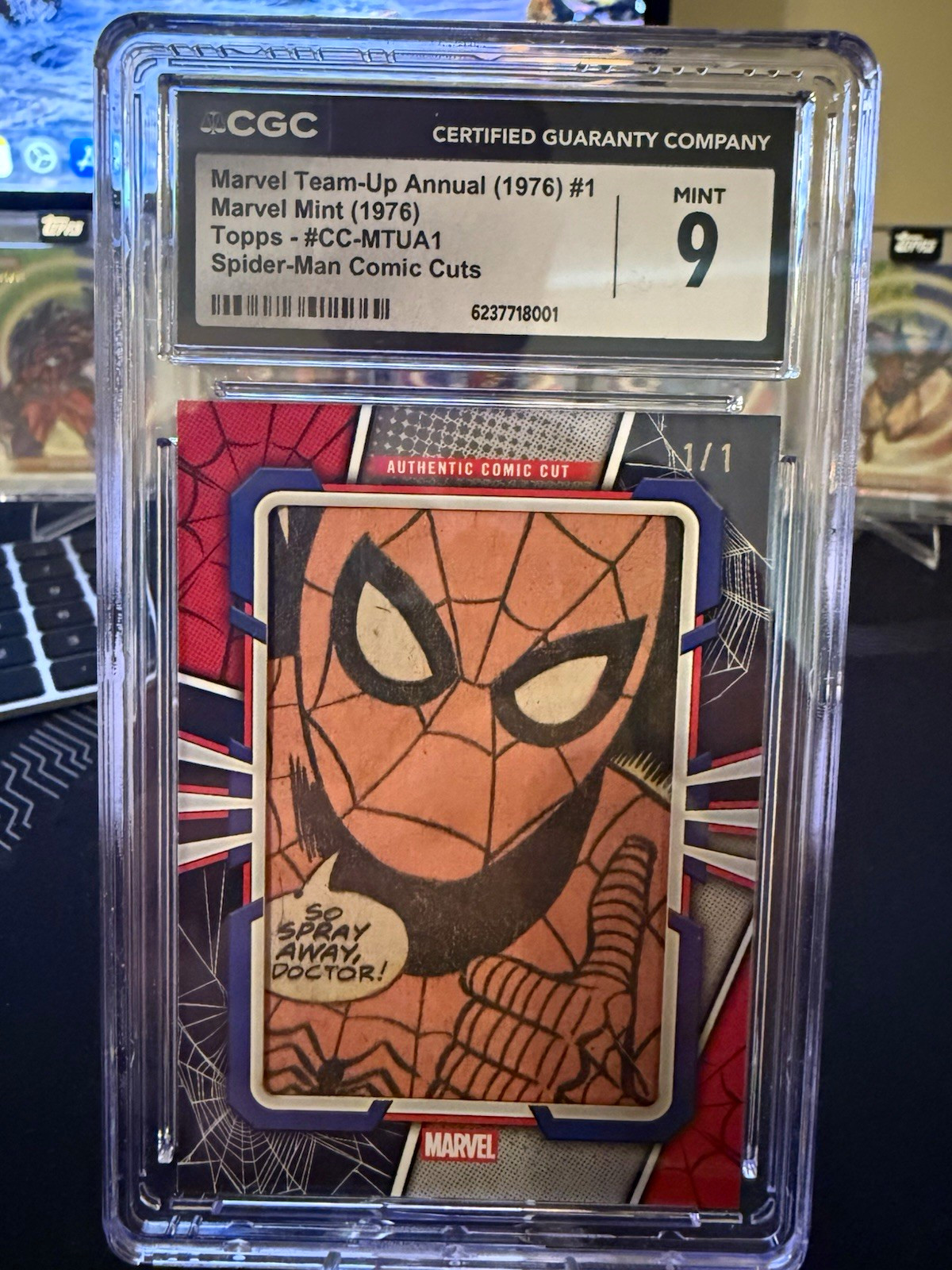 Topps 2026 Marvel Mint Spider-Man Comic Cuts #CC-MTUA1 1/1 CGC 6237718001 Topps 2026 Marvel Mint Spider-Man Comic Cuts #CC-MTUA1 1/1 CGC 6237718001