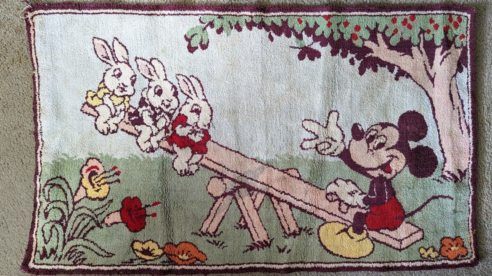 1947 Disney Mickey Mouse Seesaw Bunnies 21.25\