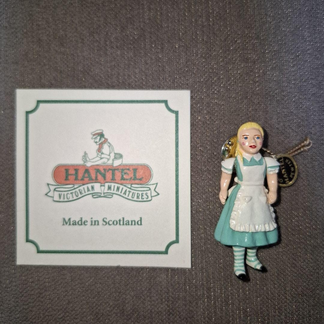 HANTEL Victorian Alice Miniature Figure Pewter Painted Scotland Rare HANTEL Victorian Alice Miniature Figure Pewter Painted Scotland Rare