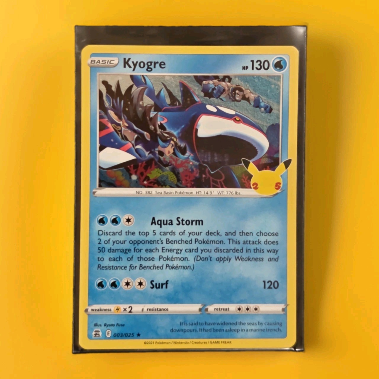 2021 Pokemon Celebrations Kyogre Holo Foil - Top Loaded - Pack Fresh New 2021 Pokemon Celebrations Kyogre Holo Foil - Top Loaded - Pack Fresh New