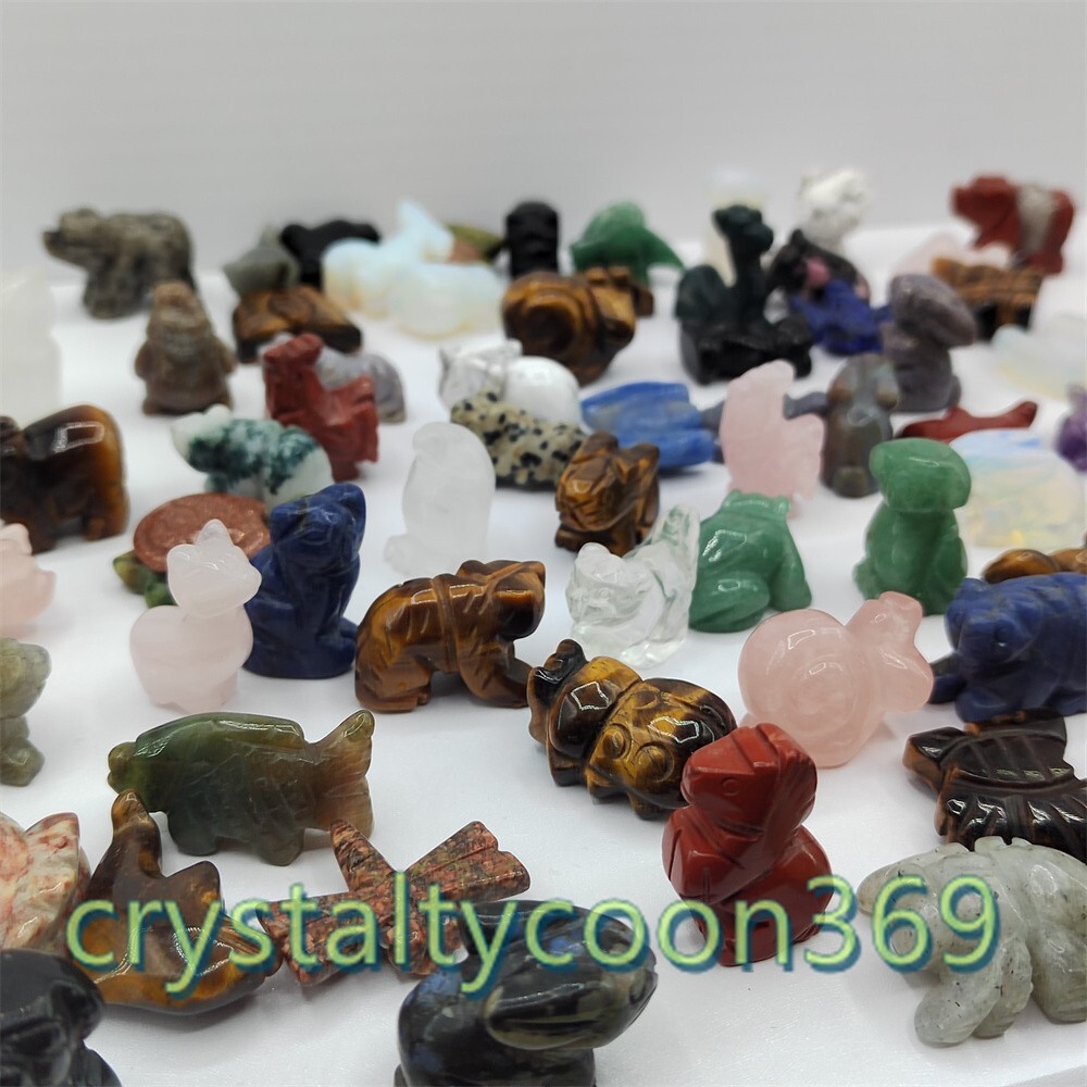 100pcs Mix Natural Quartz Crystal Mini Animal Carved Crystal Skull - wholesale 100pcs Mix Natural Quartz Crystal Mini Animal Carved Crystal Skull - wholesale