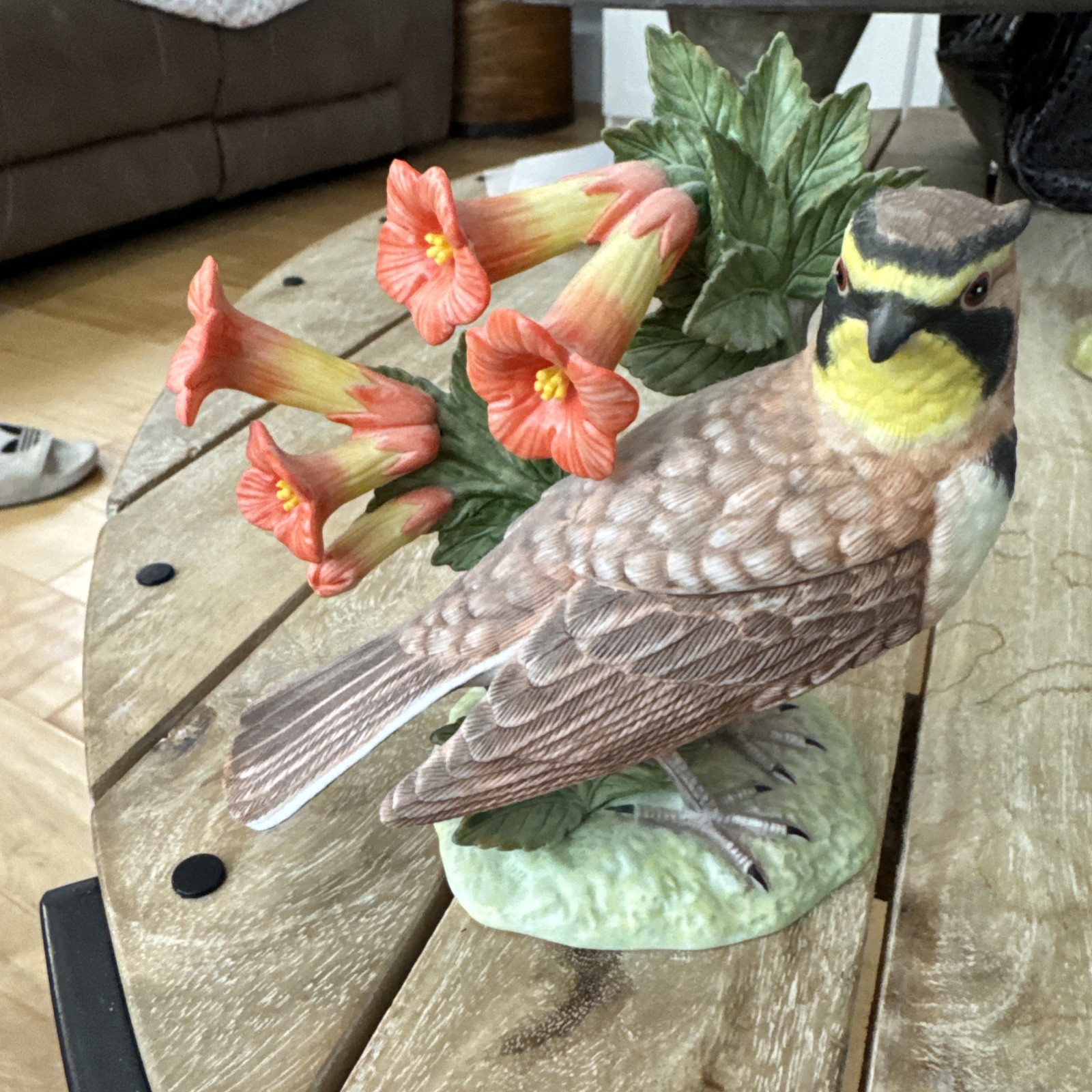 Vintage LENOX HORNED LARK 2001 From The Garden Birds Collection Beautiful Piece Vintage LENOX HORNED LARK 2001 From The Garden Birds Collection Beautiful Piece