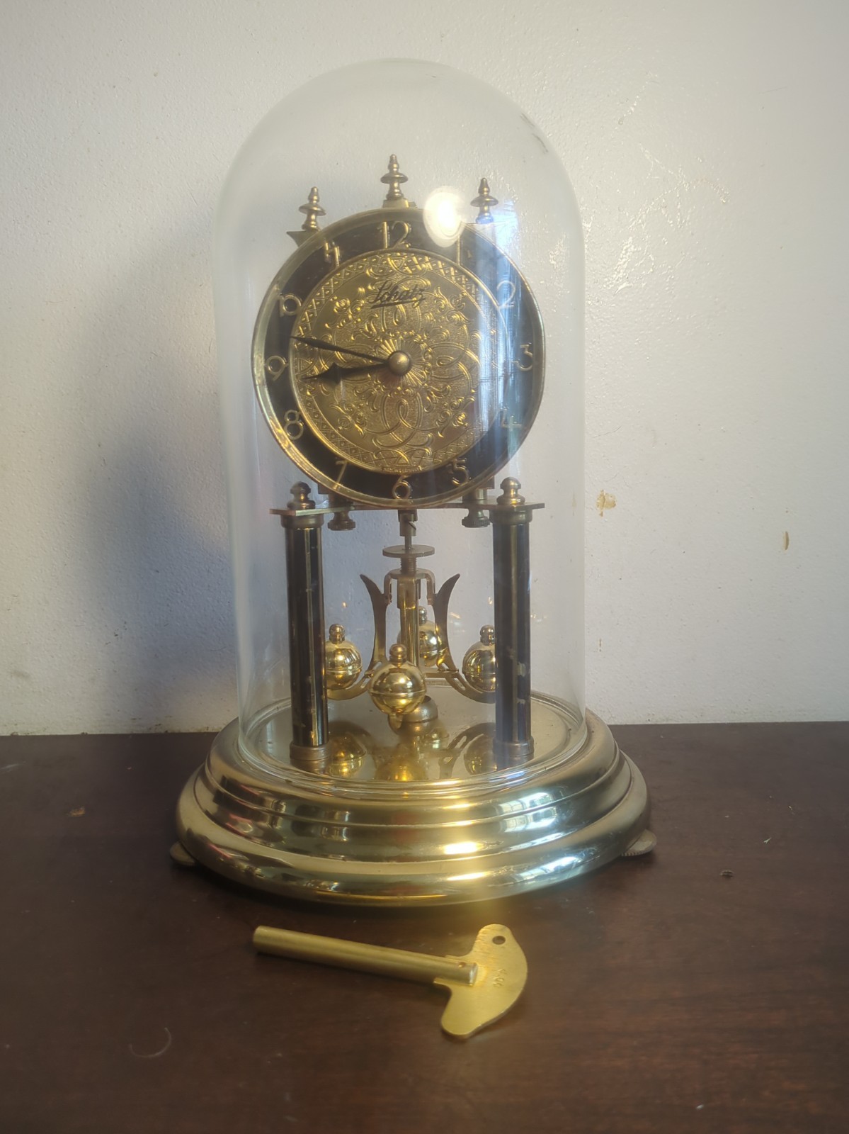 1955 WORKING Schatz 400 Day German ANNIVERSARY Clock VERY ORNATE FACE Rare ,key 1955 WORKING Schatz 400 Day German ANNIVERSARY Clock VERY ORNATE FACE Rare ,key