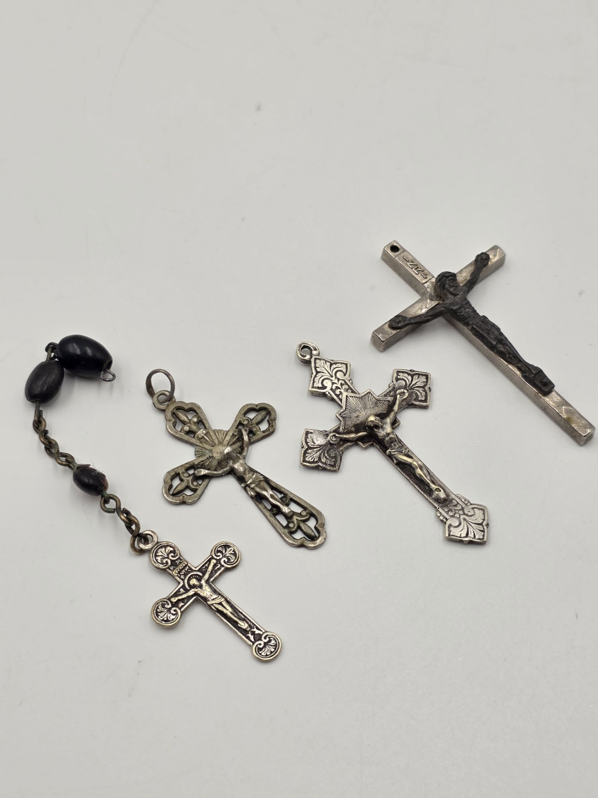 Vintage Catholic Crucifix Cross Pendant Lot of 4 Italy Pope John Paul II Rosary Vintage Catholic Crucifix Cross Pendant Lot of 4 Italy Pope John Paul II Rosary
