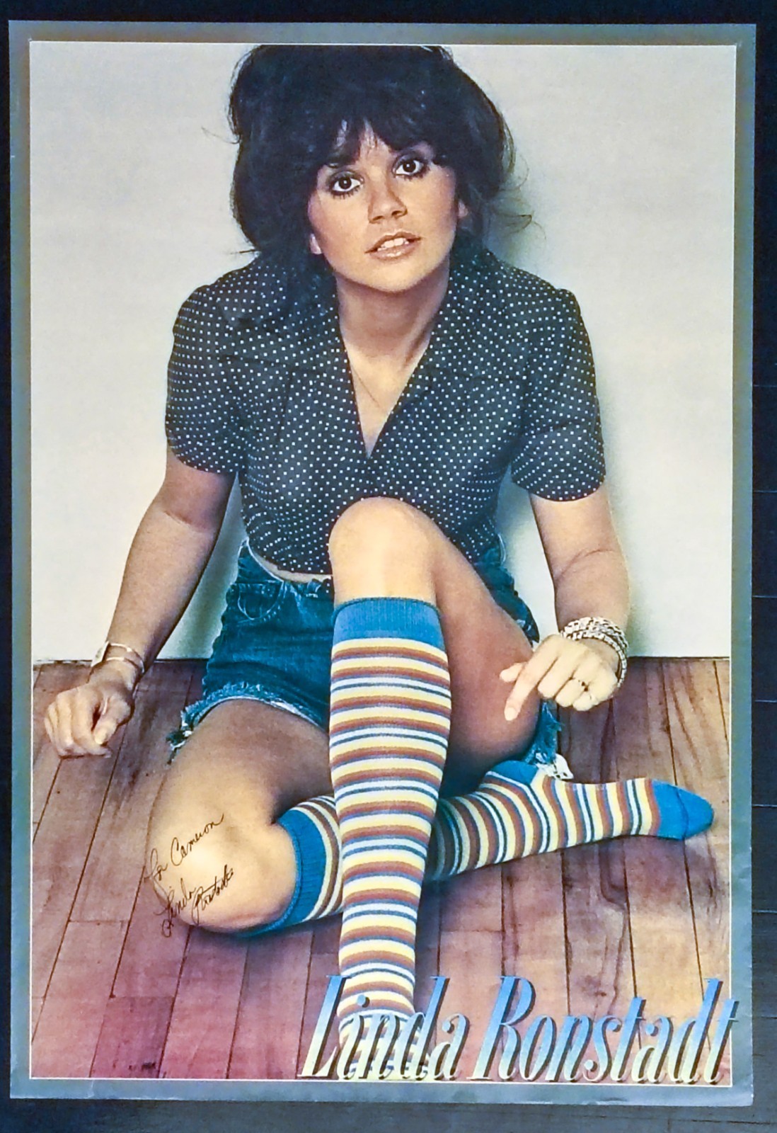 LINDA RONSTADT Signed 1972 Self-Titled Promo Poster Vintage Autograph JSA COA LINDA RONSTADT Signed 1972 Self-Titled Promo Poster Vintage Autograph JSA COA