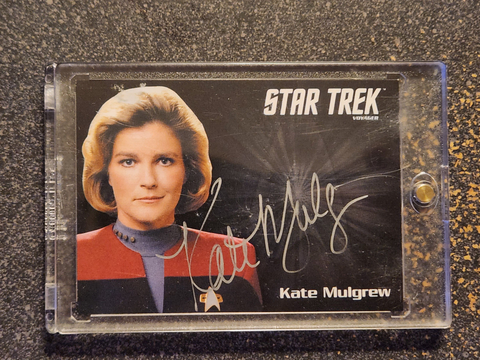 Kate Mulgrew STAR TREK Inflexions Voyager Silver Ink Autograph Card Auto