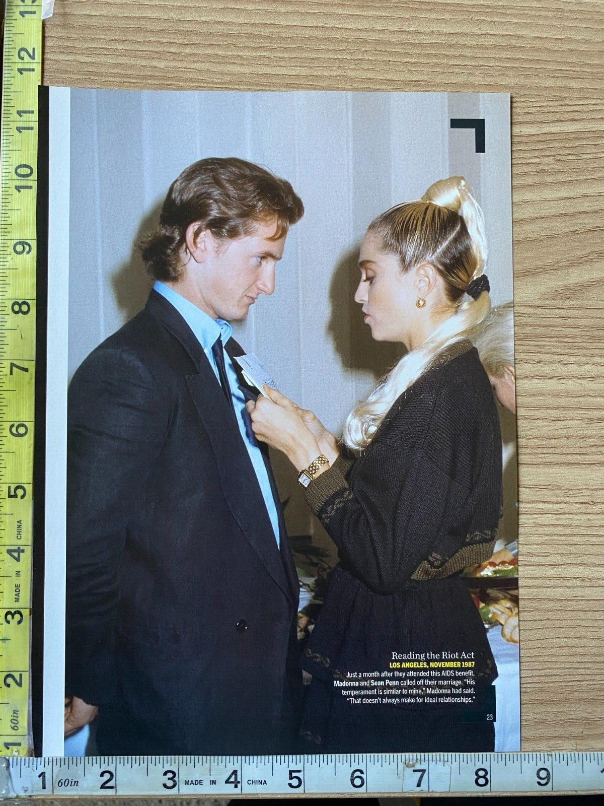 Madonna & Sean Penn  1987 Book Photograph