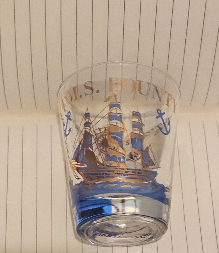 Vintage H.M.S. Bounty Shot Glass Travel Souvenir Vintage H.M.S. Bounty Shot Glass Travel Souvenir